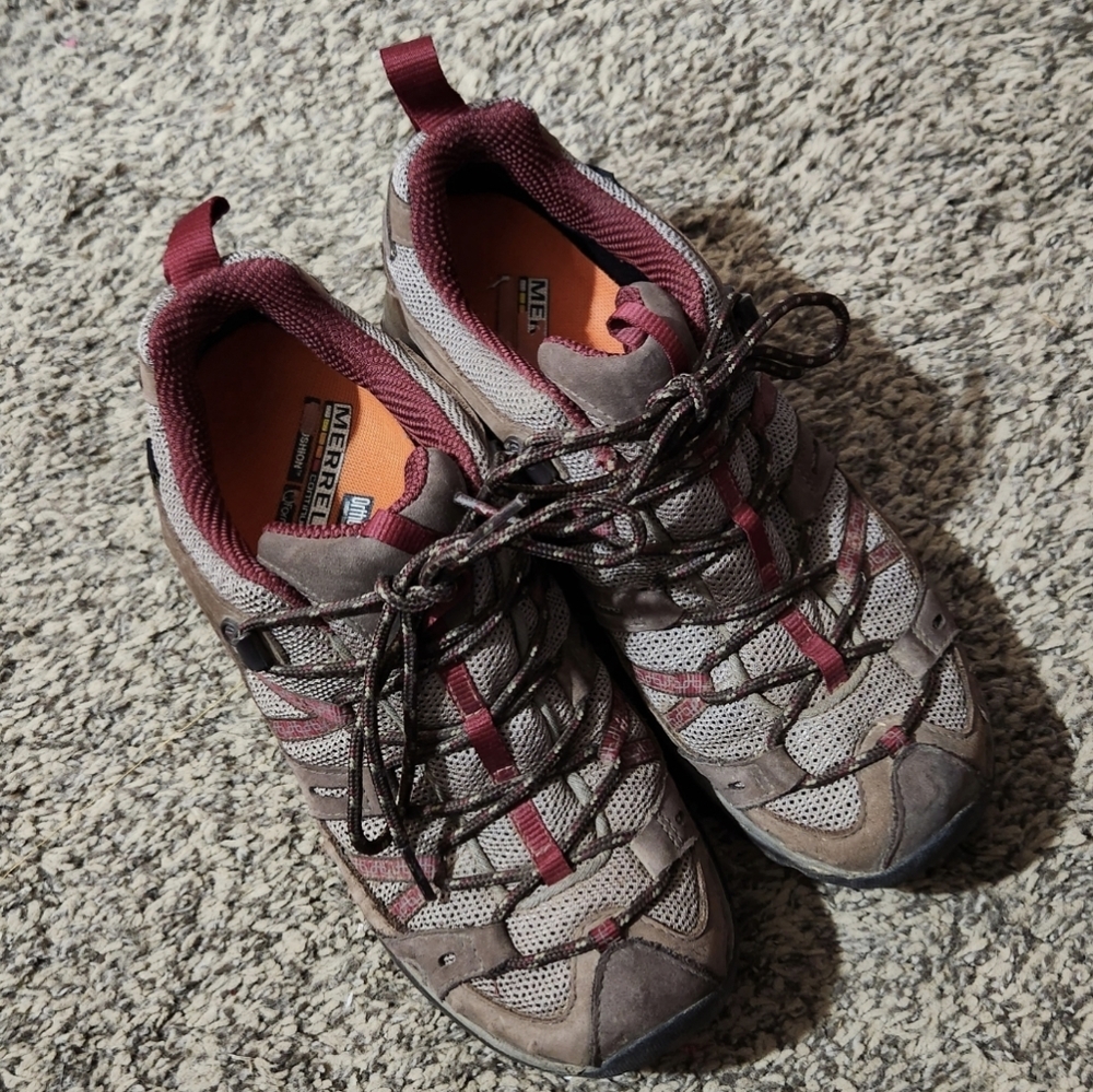 Merrell Hiking Shoes Siren Sport Gore-Tex XCR Stone Cordovan Size 8.5